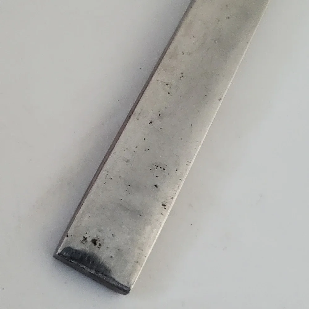 Vintage THC Stainless Japan Dinner Knife MCM Modern Square Handle FlatwareSilver